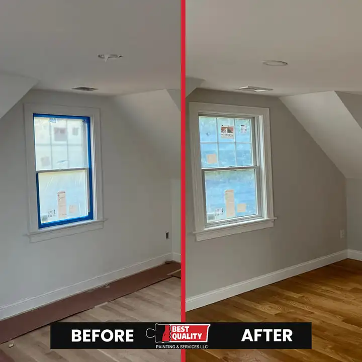 Before and after bedroom interior painting